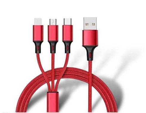 3 In 1 Charging Cable (Multicolor)